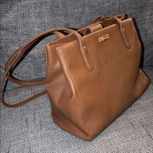 Nine West brown shoulder bag double compartment purse